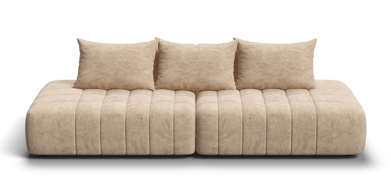 Диван Босс Твин прямой велюр Роял шампань