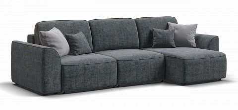 Угловой диван Кинг Шенилл Смарт серый