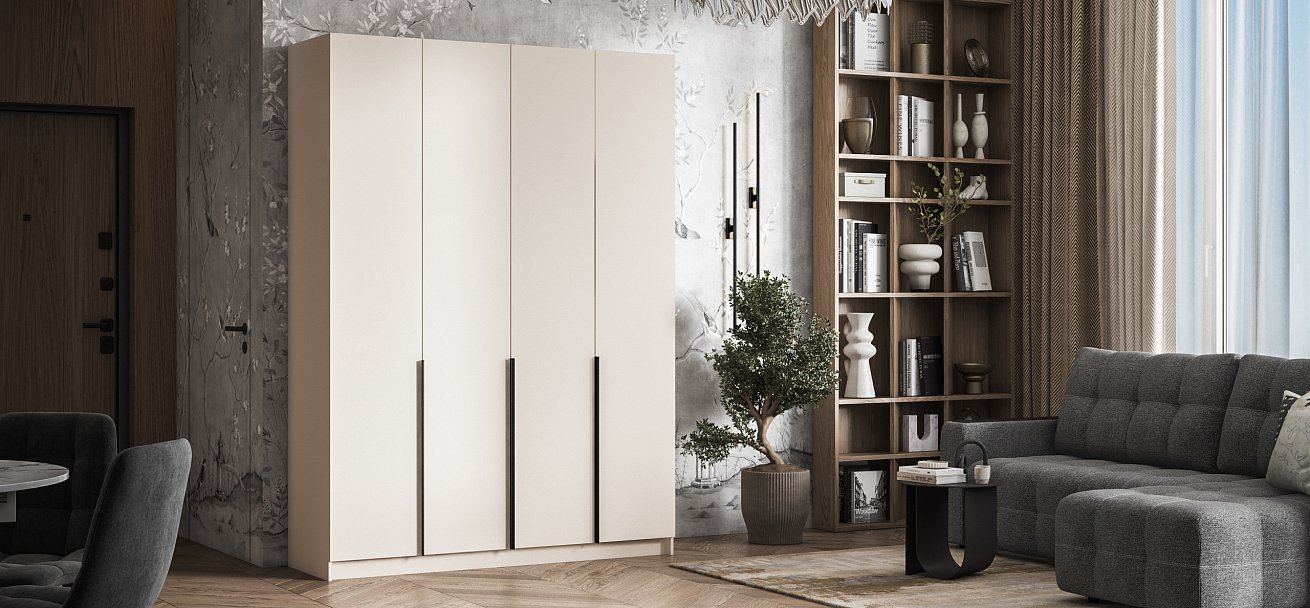 Рим 160 шкаф распашной 4Д 01 Кашемир