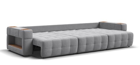 Диван Босс ХО Макс велюр Монолит сталь / Дымчатый Крафт 3