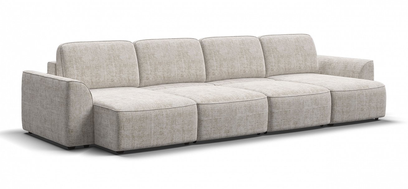 П-образный диван Кинг Модуль Шенилл Смарт кварц