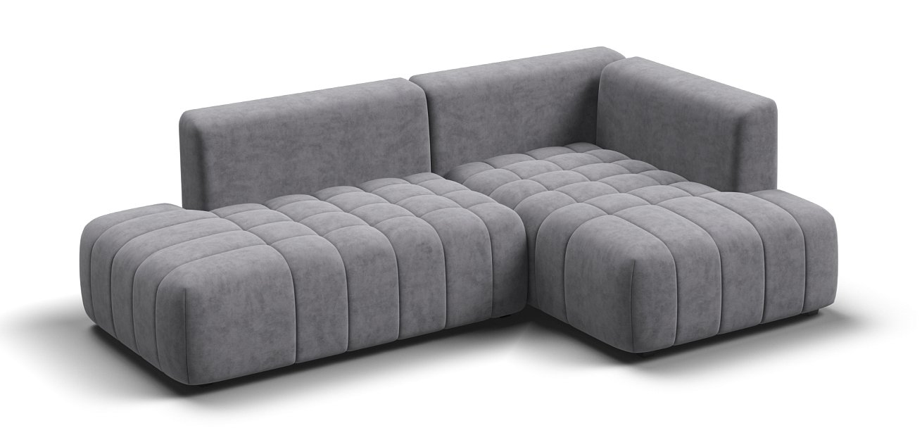 Угловой диван правый Босс Твин велюр Роял агат