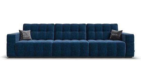 Диван Босс ХО Макс велюр Монолит синий / Камень 1