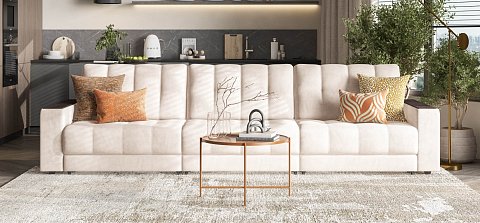 Диван Босс Гранд велюр Монолит латте 2