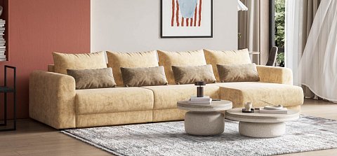 Модульный угловой диван Ричмонд Модуль Макс велюр Роял шампань 2