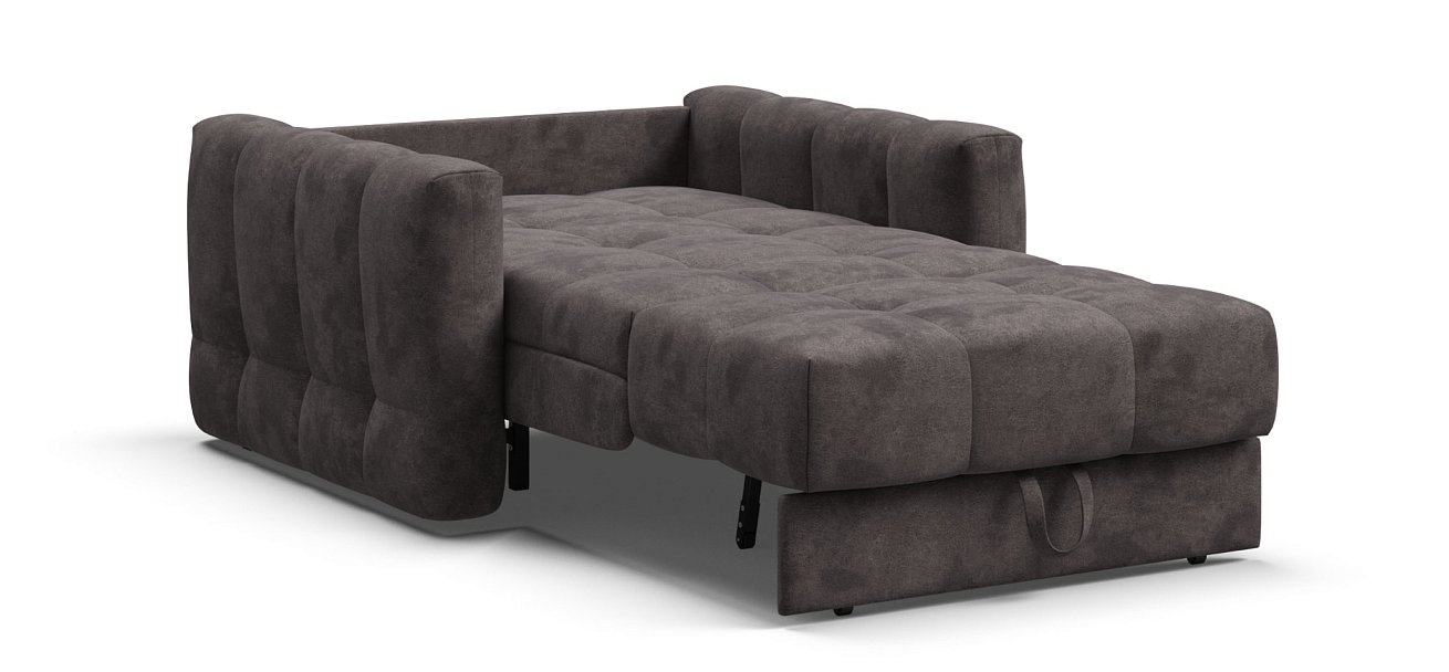 Босс Слип кресло-кровать велюр Алькантара серый