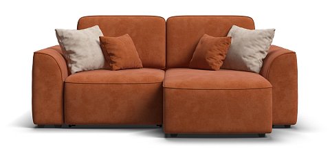 Угловой диван Кинг Модуль велюр Алькантара оранж 1