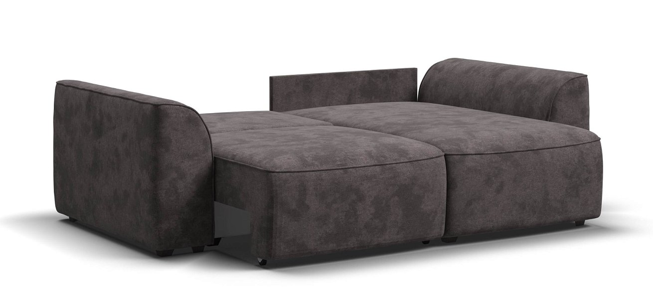 Угловой диван Кинг Модуль велюр Алькантара серый
