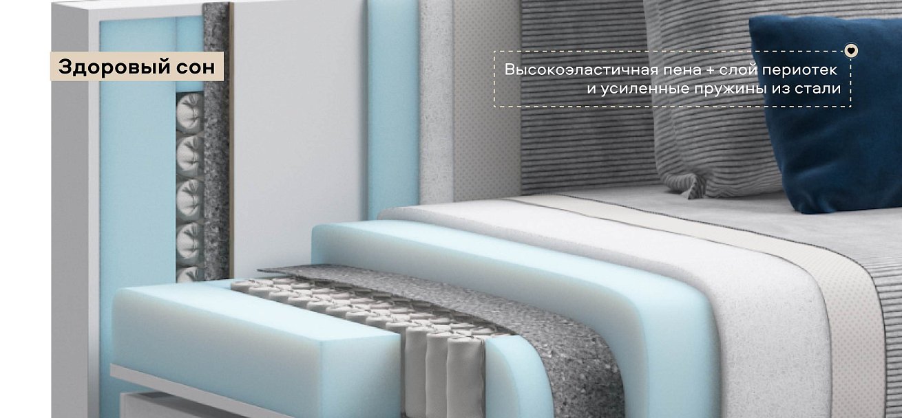 Модульный угловой диван Ричмонд Модуль Макс Вельвет Корд серый