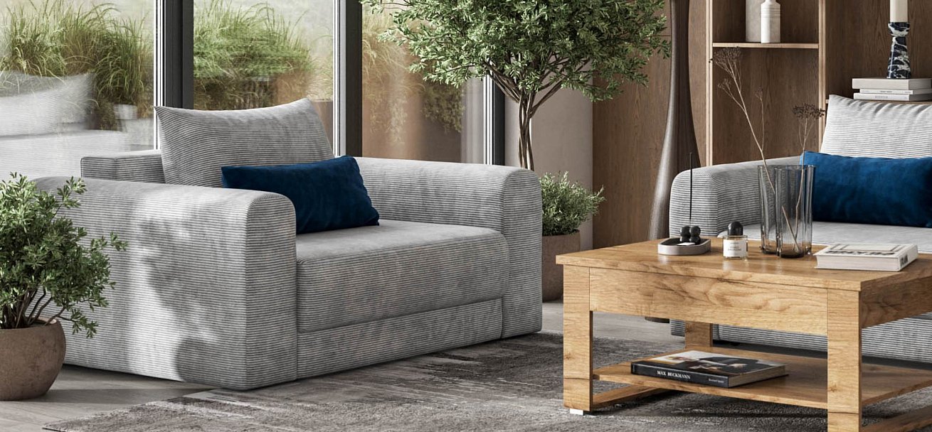 Ричмонд Модуль спальное место Вельвет Корд серый