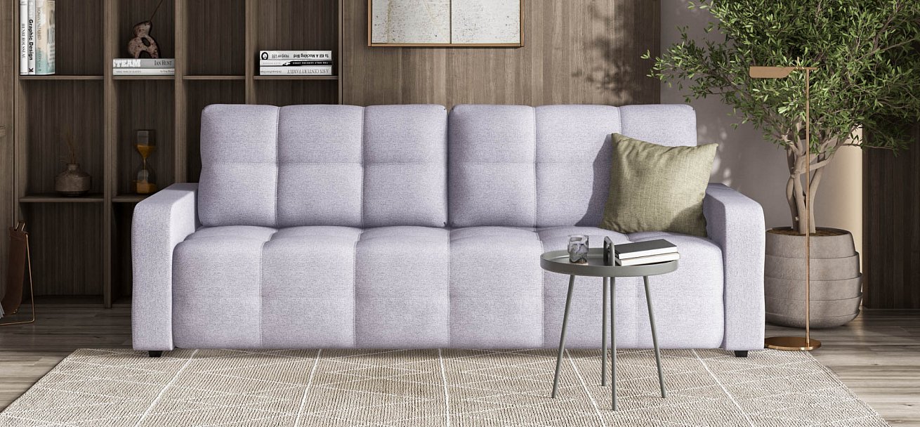 Диван Денди Рогожка Мальмо платина