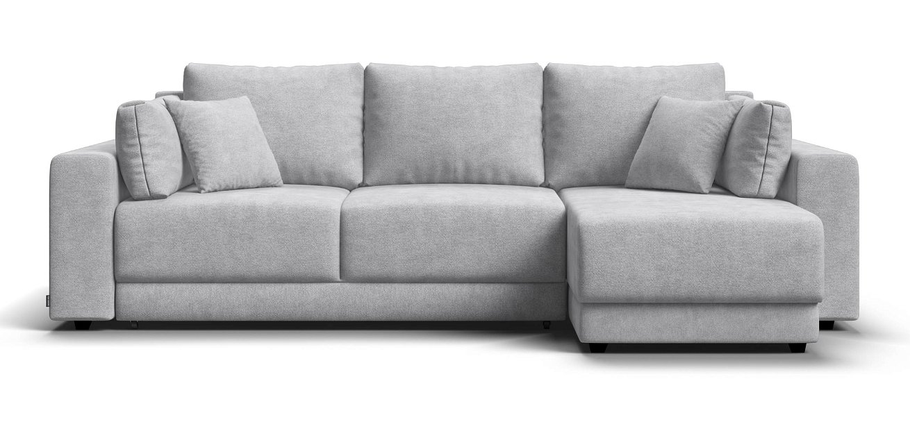 Угловой диван Босс Прайм ХЛ Шенилл Клауд серый