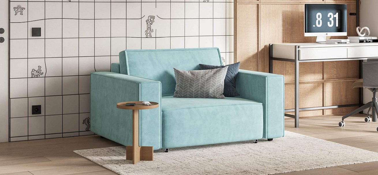 Кресло Босс Софт Модуль велюр Монолит аква