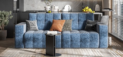 Диван Босс ХО велюр Роял синий  / Камень 2