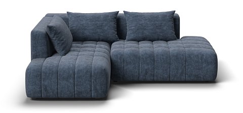 Угловой диван левый Босс Твин велюр Роял синий 1