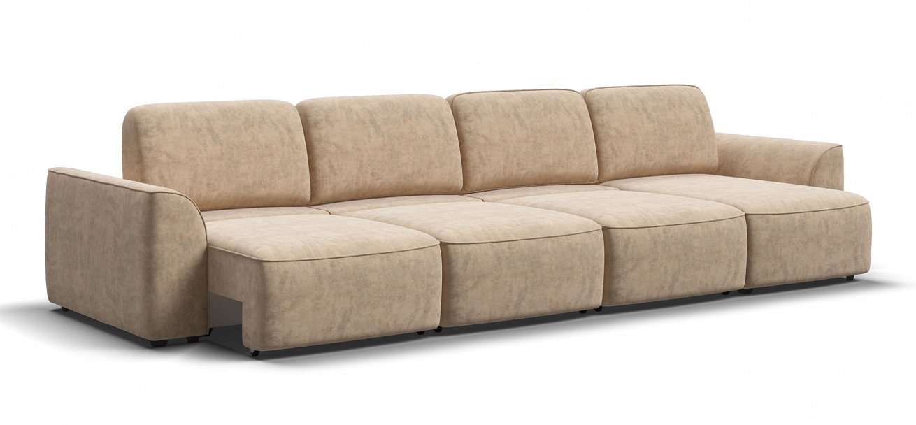 Угловой диван Кинг Модуль Макс велюр Роял шампань