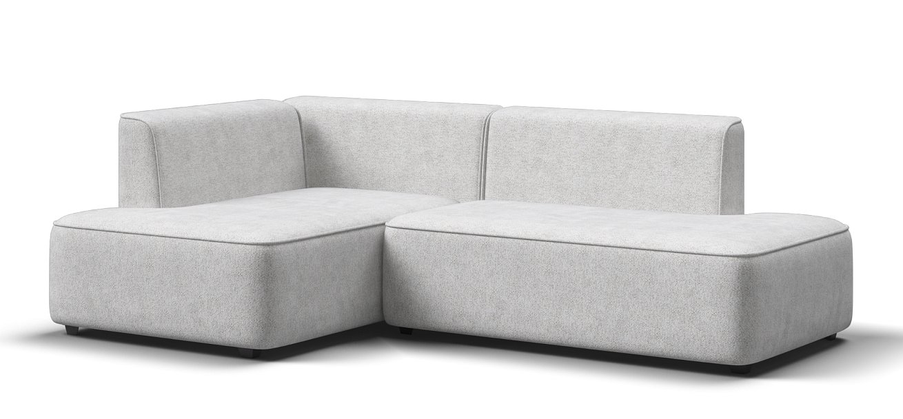 Угловой диван левый Кинг Твин Шенилл Клауд крем