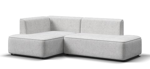 Угловой диван левый Кинг Твин Шенилл Клауд крем 3