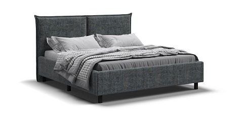 Лео Кровать 160*200 Шенилл Смарт серый 1