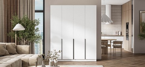 Босс Стандарт 180*220 шкаф распашной 4Д 01 Белый 2