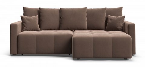 Угловой диван Босс Тренд велюр Монолит мокко 1