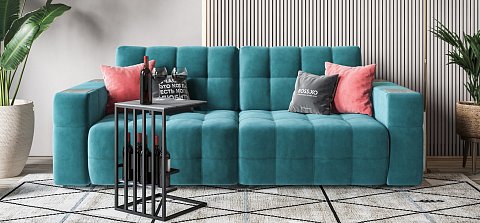 Диван Босс ХО велюр Монолит зеленый / Снежная Сонома 2