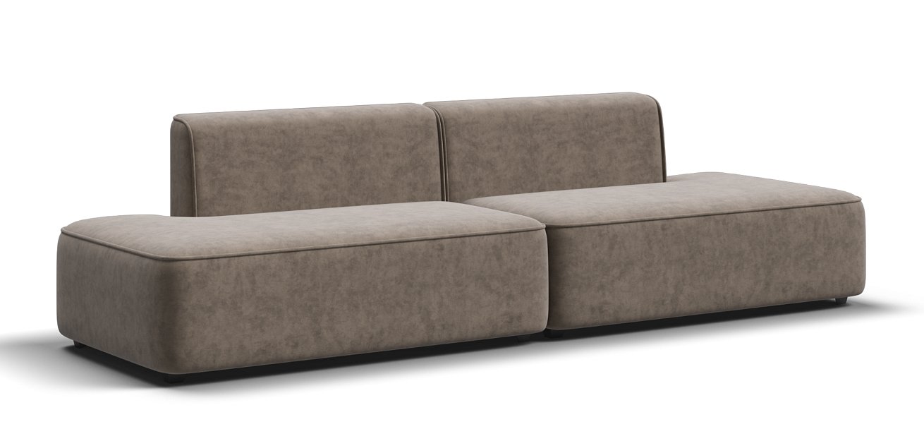 Диван Кинг Твин велюр Роял тауп