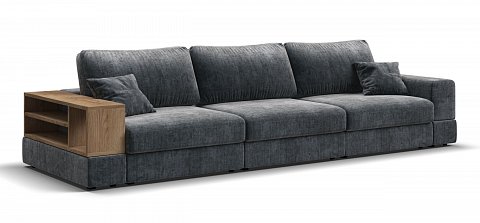 Диван-кровать Босс Модуль Макс Шенилл Глосс карбон 1