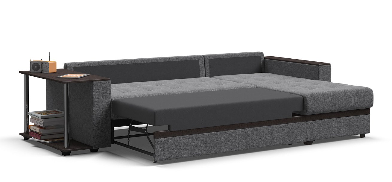 Угловой диван Атланта Люкс Рогожка Мальмо серый