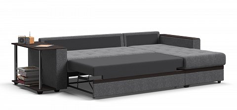 Угловой диван Атланта Люкс Рогожка Мальмо серый 3