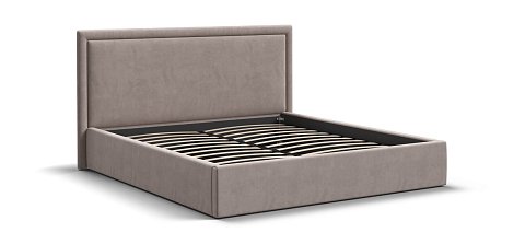 Фрея Кровать без ПМ 160*200 велюр Монолит латте 3