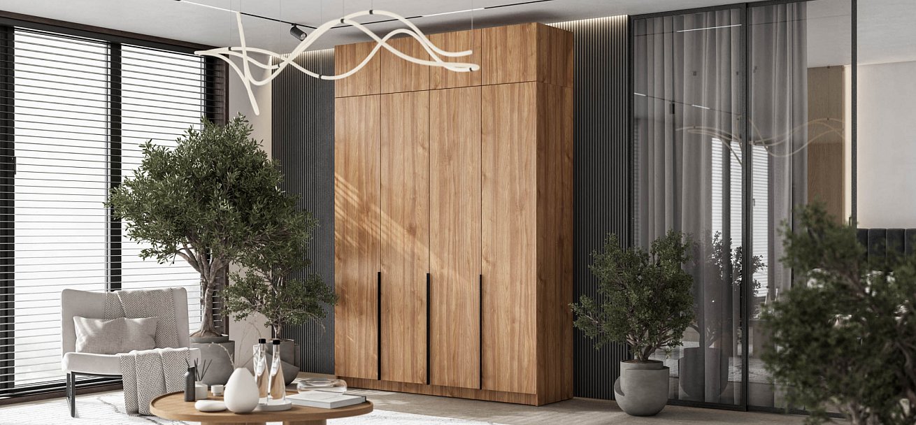 Антресоль 180 4Д Орех Селект