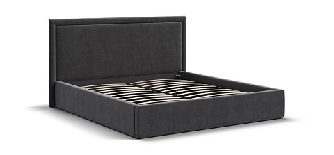 Фрея Кровать без ПМ 160*200 велюр Монолит серый 3