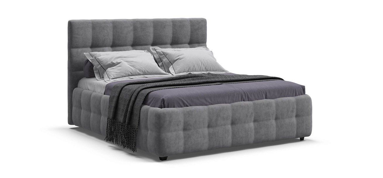 Босс Кровать+ПМ 160*200 велюр Роял агат