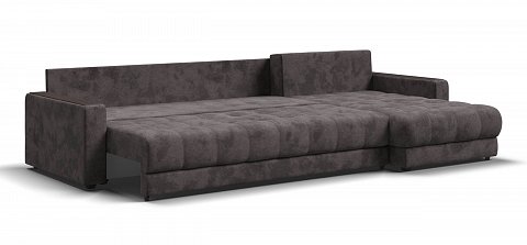 Угловой диван Босс Макс велюр Алькантара серый 3