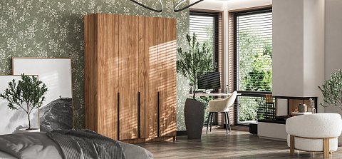 Рим 160 шкаф распашной 4Д 01 Орех Селект 2