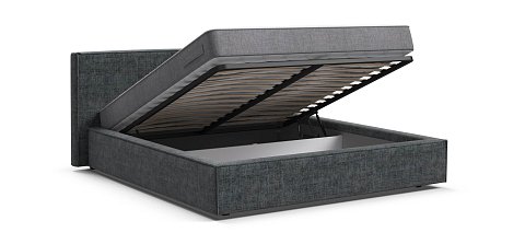 Норд Кровать+ПМ 160*200 Шенилл Смарт серый 3