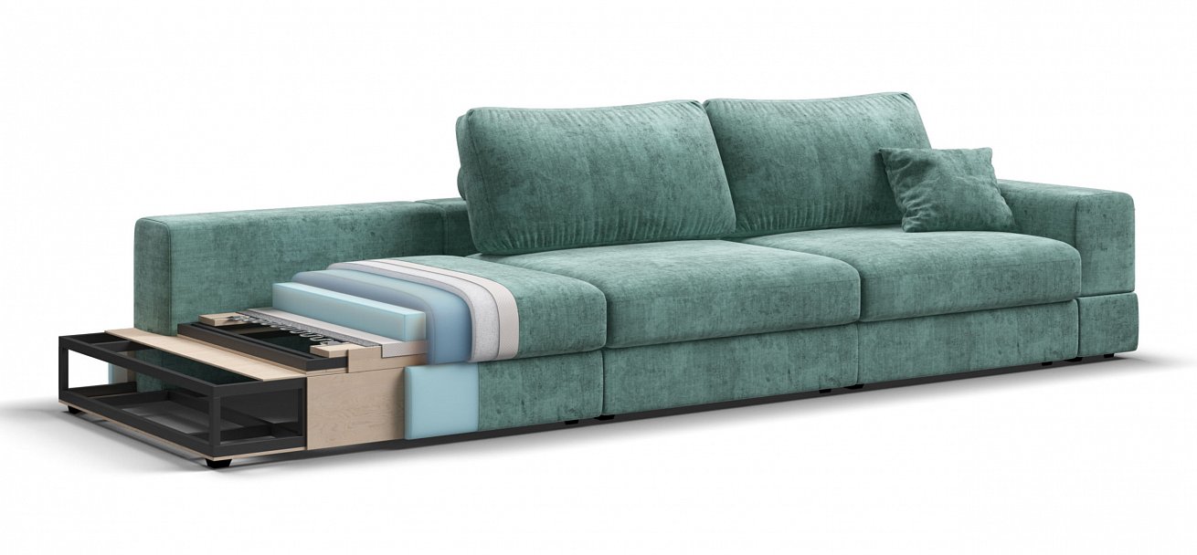 Диван-кровать Босс Модуль Макс Шенилл Глосс минт