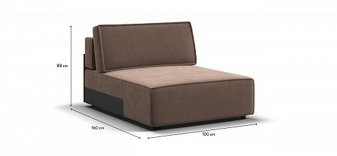 Босс Софт Модуль оттоманка велюр Монолит мокко 1