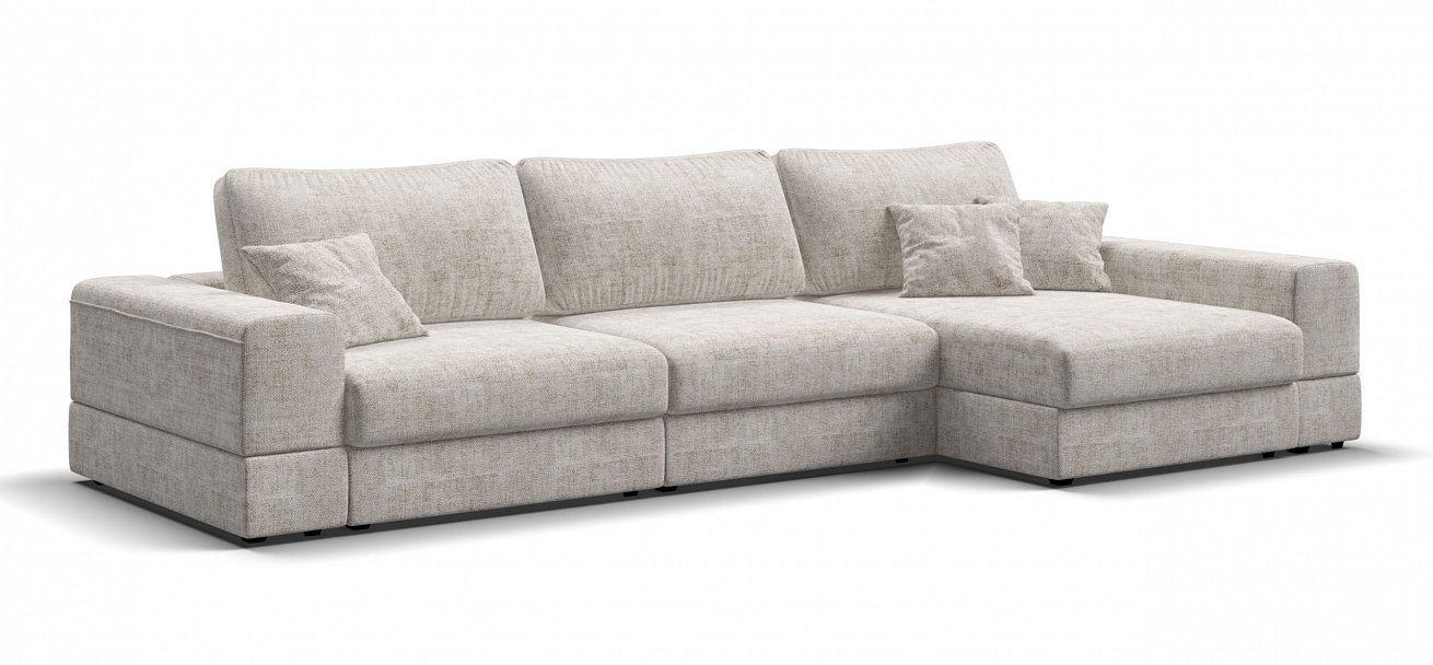 Угловой диван-кровать Босс Модуль ХЛ Шенилл Смарт кварц