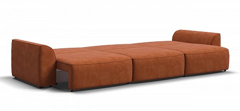 Диван Кинг Макс велюр Алькантара оранж 3