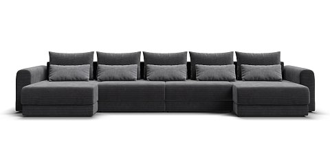 Модульный п-образный диван Ричмонд Модуль Вельвет Корд графит 1