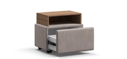 Тумба Босс велюр Монолит латте, Орех селект 3