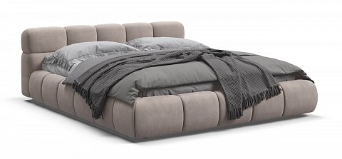 Босс Дрим Кровать+ПМ 160*200 велюр Монолит латте 1