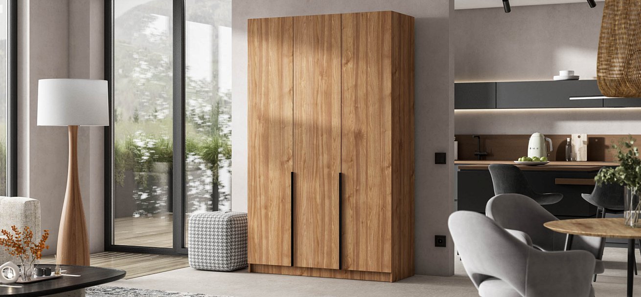 Босс Стандарт 135*220 шкаф распашной 3Д 01 Орех Селект