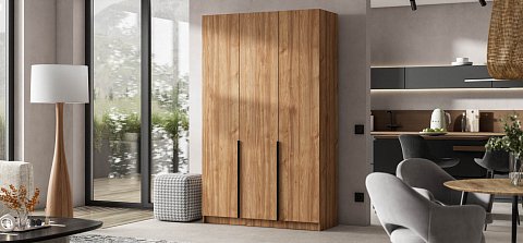 Босс Стандарт 135*220 шкаф распашной 3Д 01 Орех Селект 2