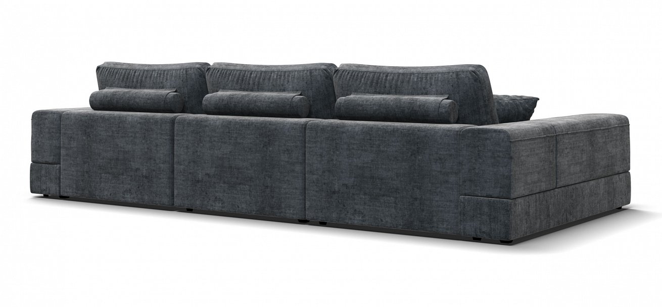 Угловой диван-кровать Босс Модуль ХЛ Шенилл Глосс карбон