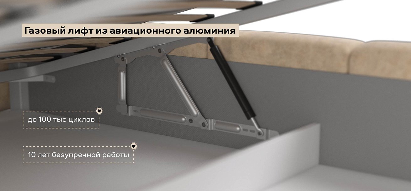 Босс Дрим Кровать+ПМ 160*200 велюр Роял шампань