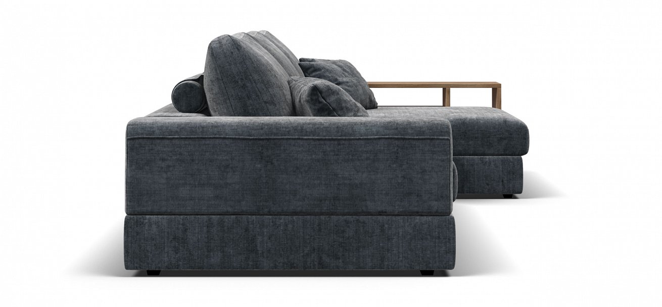 Угловой диван-кровать Босс Модуль ХЛ Шенилл Глосс карбон