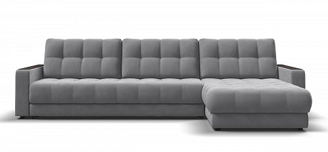 Угловой диван Босс Макс велюр Монолит сталь 1